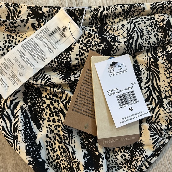 VOLCOM SPIRIT ANIMAL HIPSTER BIKINI BOTTOM - BLACK - Picture 7 of 8